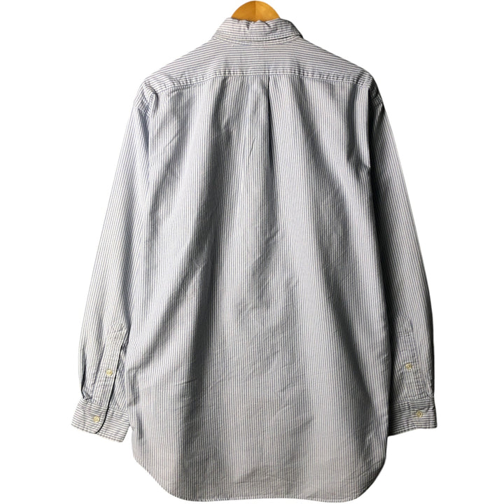 Ralph Lauren BLAKE long sleeve button down striped shirt, men's size M cotton white type Vintage Second Hand