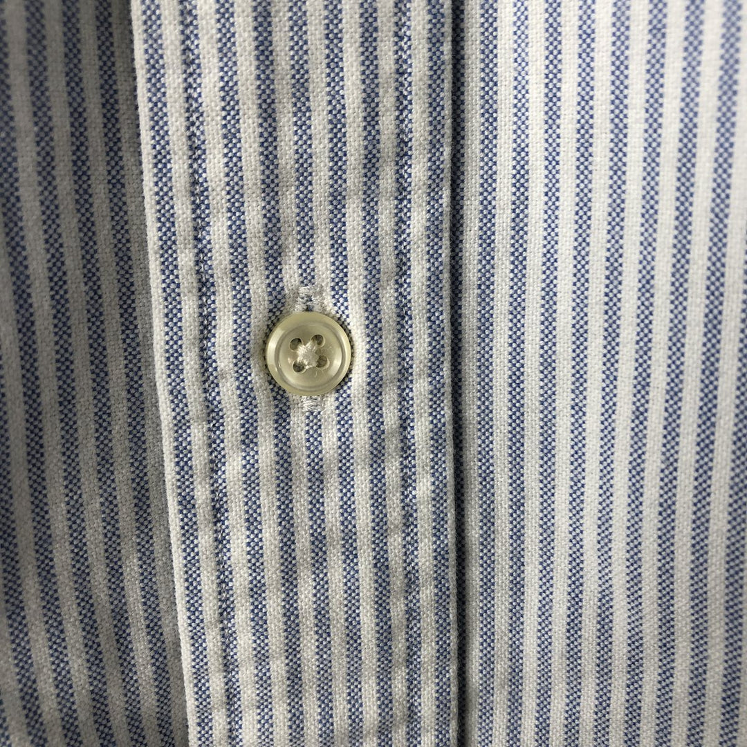 Ralph Lauren BLAKE long sleeve button down striped shirt, men's size M cotton white type Vintage Second Hand