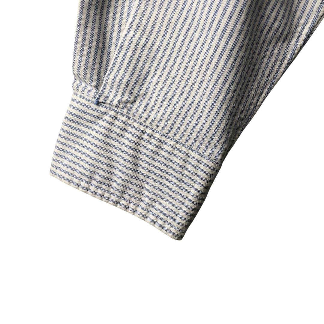 Ralph Lauren BLAKE long sleeve button down striped shirt, men's size M cotton white type Vintage Second Hand