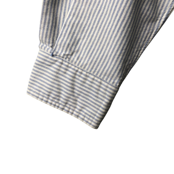 Ralph Lauren BLAKE long sleeve button down striped shirt, men's size M cotton white type Vintage Second Hand