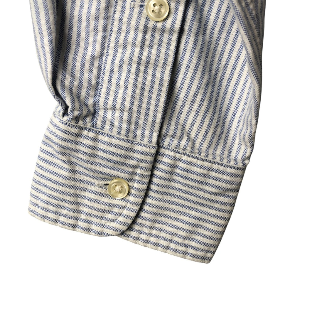 Ralph Lauren BLAKE long sleeve button down striped shirt, men's size M cotton white type Vintage Second Hand