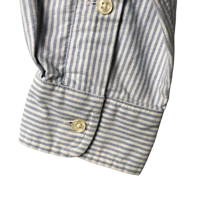 Ralph Lauren BLAKE long sleeve button down striped shirt, men's size M cotton white type Vintage Second Hand