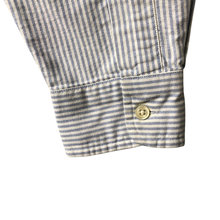 Ralph Lauren BLAKE long sleeve button down striped shirt, men's size M cotton white type Vintage Second Hand