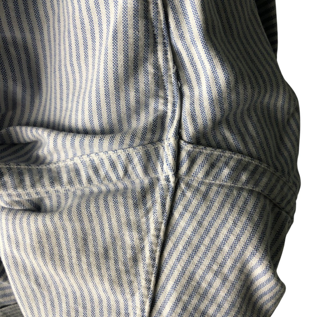 Ralph Lauren BLAKE long sleeve button down striped shirt, men's size M cotton white type Vintage Second Hand