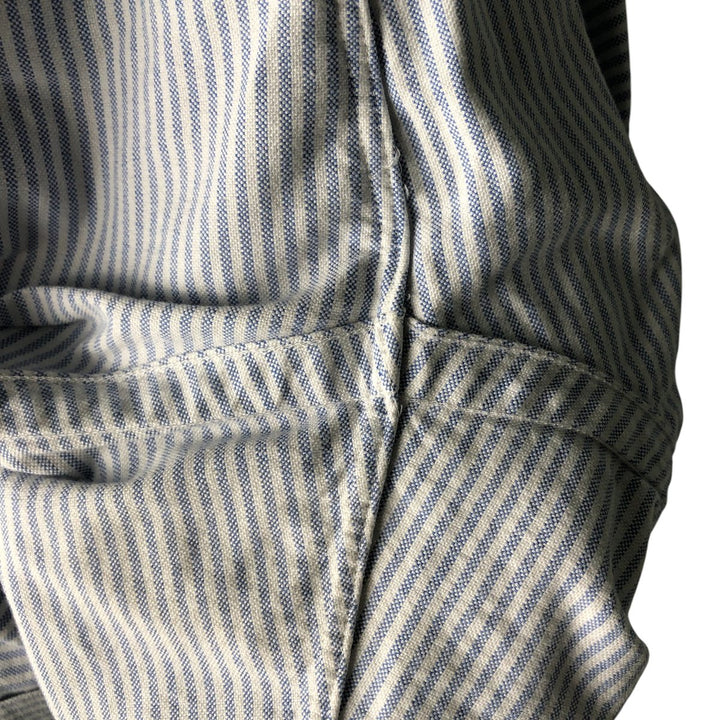 Ralph Lauren BLAKE long sleeve button down striped shirt, men's size M cotton white type Vintage Second Hand