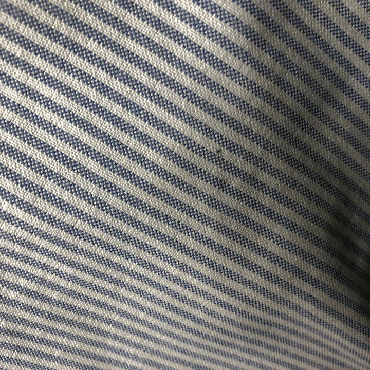 Ralph Lauren YARMOUTH Long Sleeve Button-Down Striped Shirt, Men's M Size cotton white type Vintage Second Hand