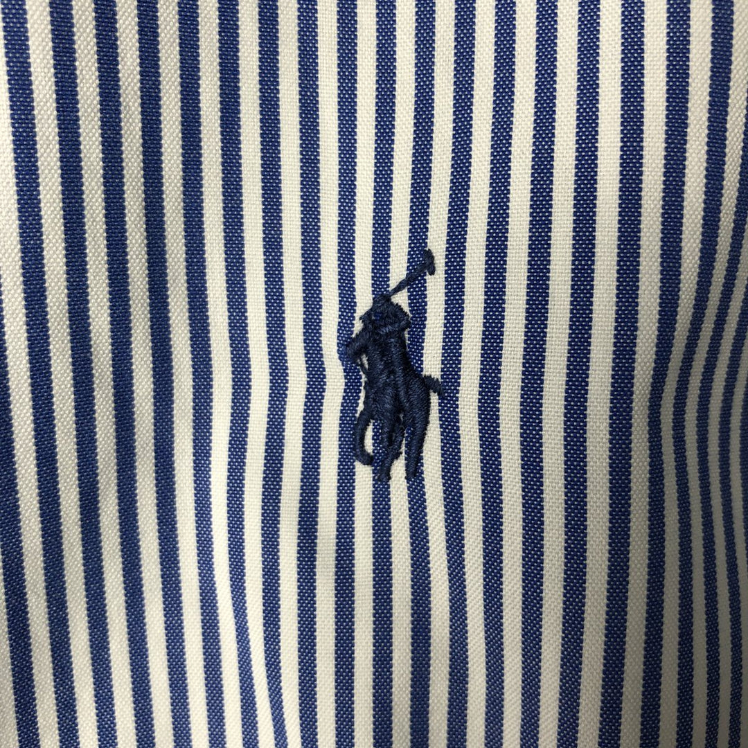 Ralph Lauren Classic Fit Long Sleeve Button Down Striped Shirt, Men's M cotton white type Vintage Second Hand