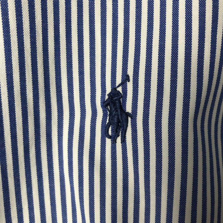 Ralph Lauren Classic Fit Long Sleeve Button Down Striped Shirt, Men's M cotton white type Vintage Second Hand