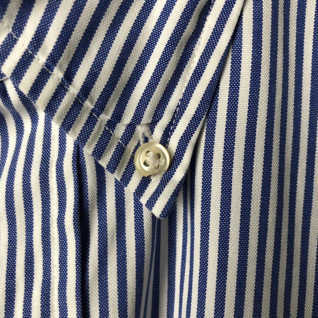 Ralph Lauren Classic Fit Long Sleeve Button Down Striped Shirt, Men's M cotton white type Vintage Second Hand