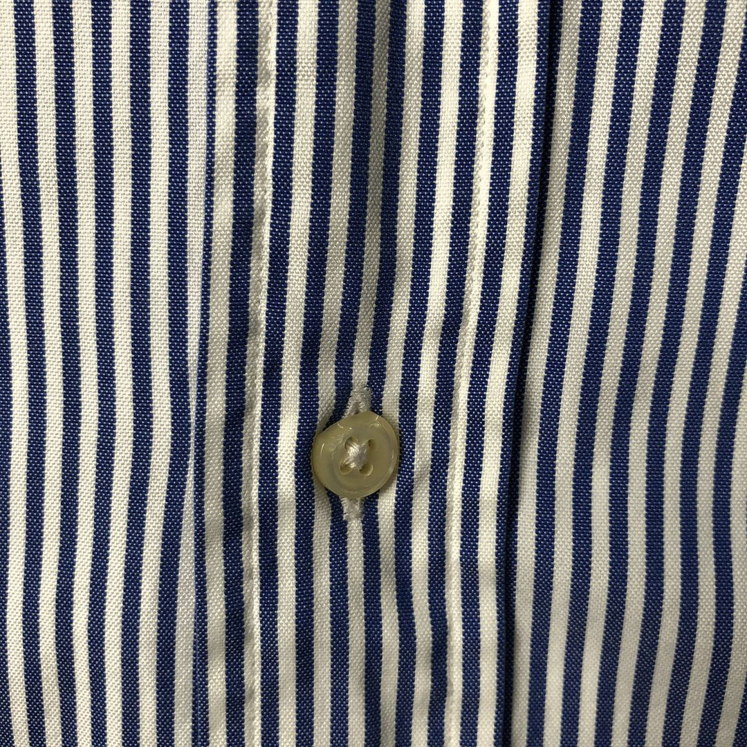Ralph Lauren Classic Fit Long Sleeve Button Down Striped Shirt, Men's M cotton white type Vintage Second Hand