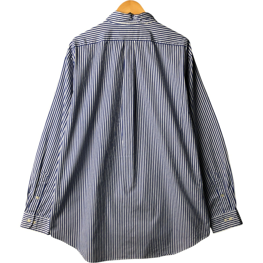 Ralph Lauren Classic Fit Long Sleeve Button Down Striped Shirt Men's XL cotton white type Vintage Second Hand