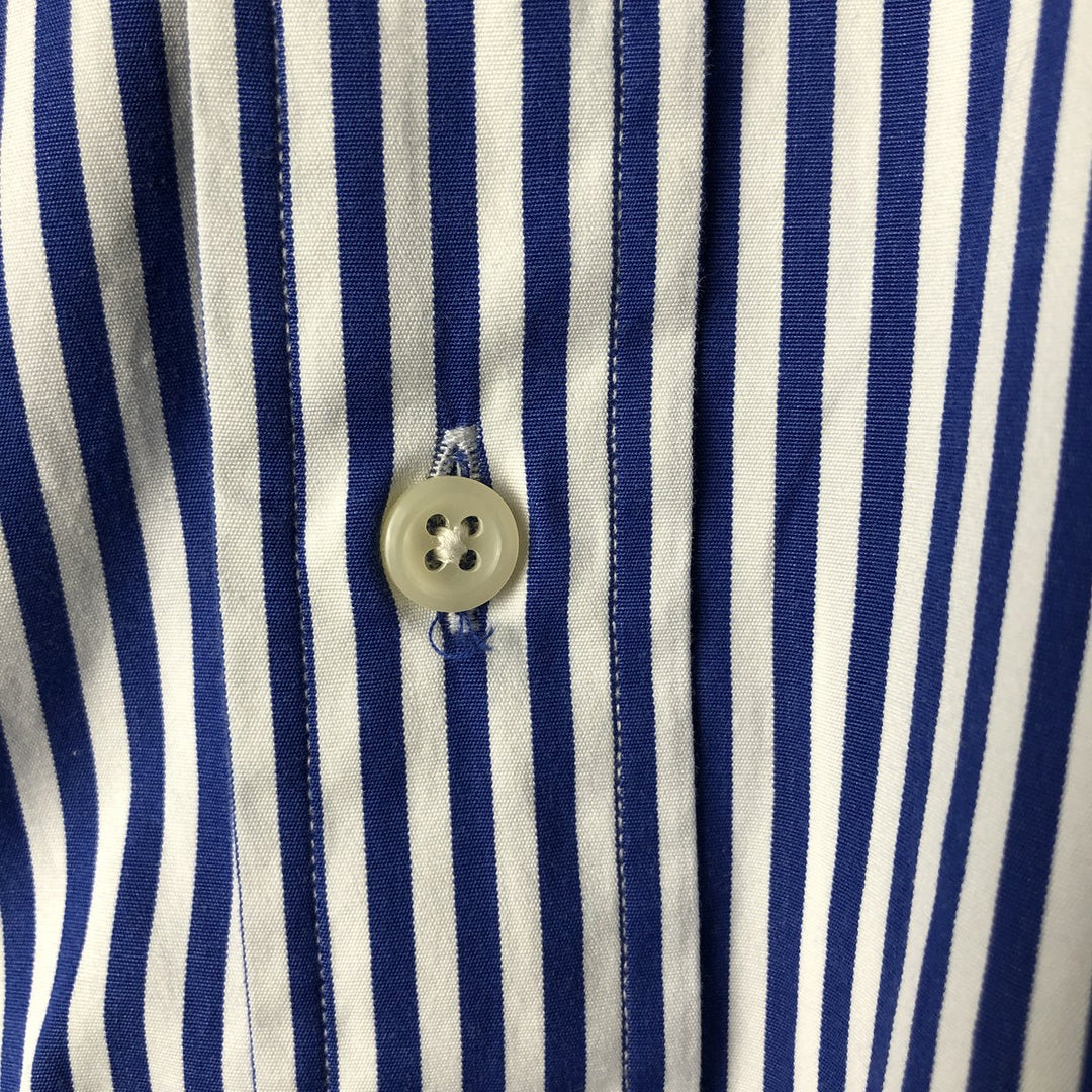 Ralph Lauren Classic Fit Long Sleeve Button Down Striped Shirt Men's XL cotton white type Vintage Second Hand