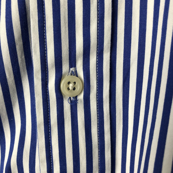 Ralph Lauren Classic Fit Long Sleeve Button Down Striped Shirt Men's XL cotton white type Vintage Second Hand