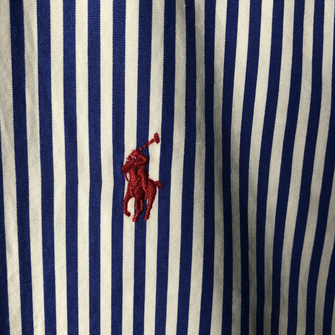 Ralph Lauren Classic Fit Long Sleeve Button Down Striped Shirt Men's XL cotton white type Vintage Second Hand