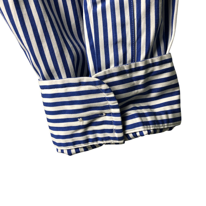Ralph Lauren Classic Fit Long Sleeve Button Down Striped Shirt Men's XL cotton white type Vintage Second Hand