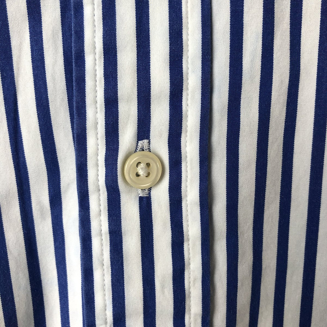Ralph Lauren Classic Fit Long Sleeve Button Down Striped Shirt Men's XL cotton white type Vintage Second Hand