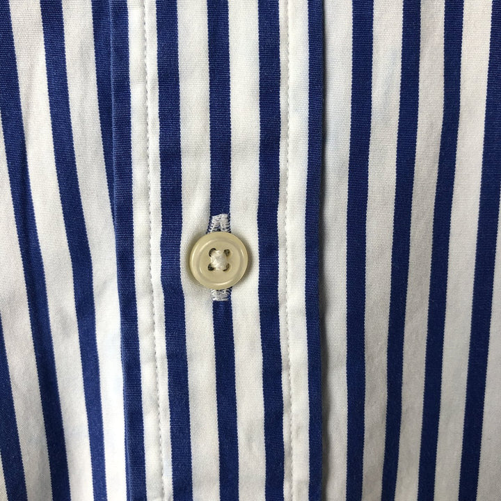 Ralph Lauren Classic Fit Long Sleeve Button Down Striped Shirt Men's XL cotton white type Vintage Second Hand