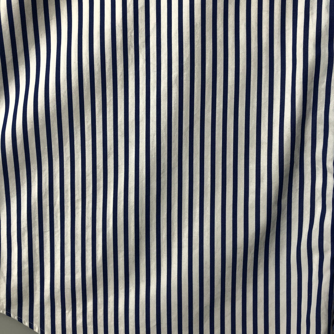 Ralph Lauren Classic Fit Long Sleeve Button Down Striped Shirt Men's XL cotton white type Vintage Second Hand
