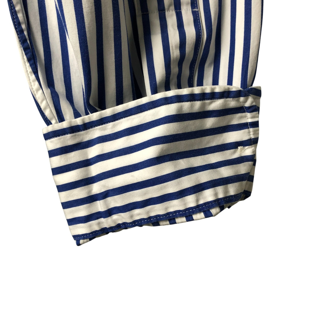 Ralph Lauren Classic Fit Long Sleeve Button Down Striped Shirt Men's XL cotton white type Vintage Second Hand