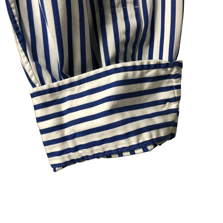 Ralph Lauren Classic Fit Long Sleeve Button Down Striped Shirt Men's XL cotton white type Vintage Second Hand