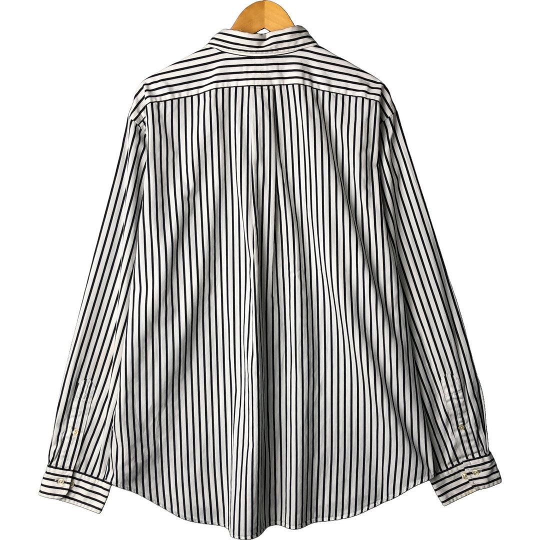 Ralph Lauren Classic Fit Long Sleeve Button Down Striped Shirt Men's XL cotton white type Vintage Second Hand