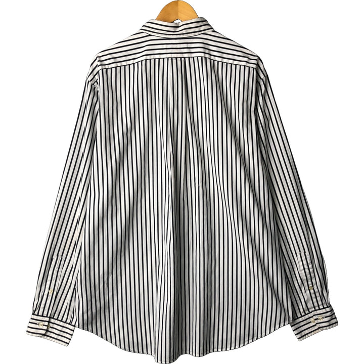 Ralph Lauren Classic Fit Long Sleeve Button Down Striped Shirt Men's XL cotton white type Vintage Second Hand