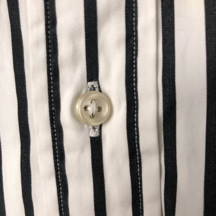 Ralph Lauren Classic Fit Long Sleeve Button Down Striped Shirt Men's XL cotton white type Vintage Second Hand