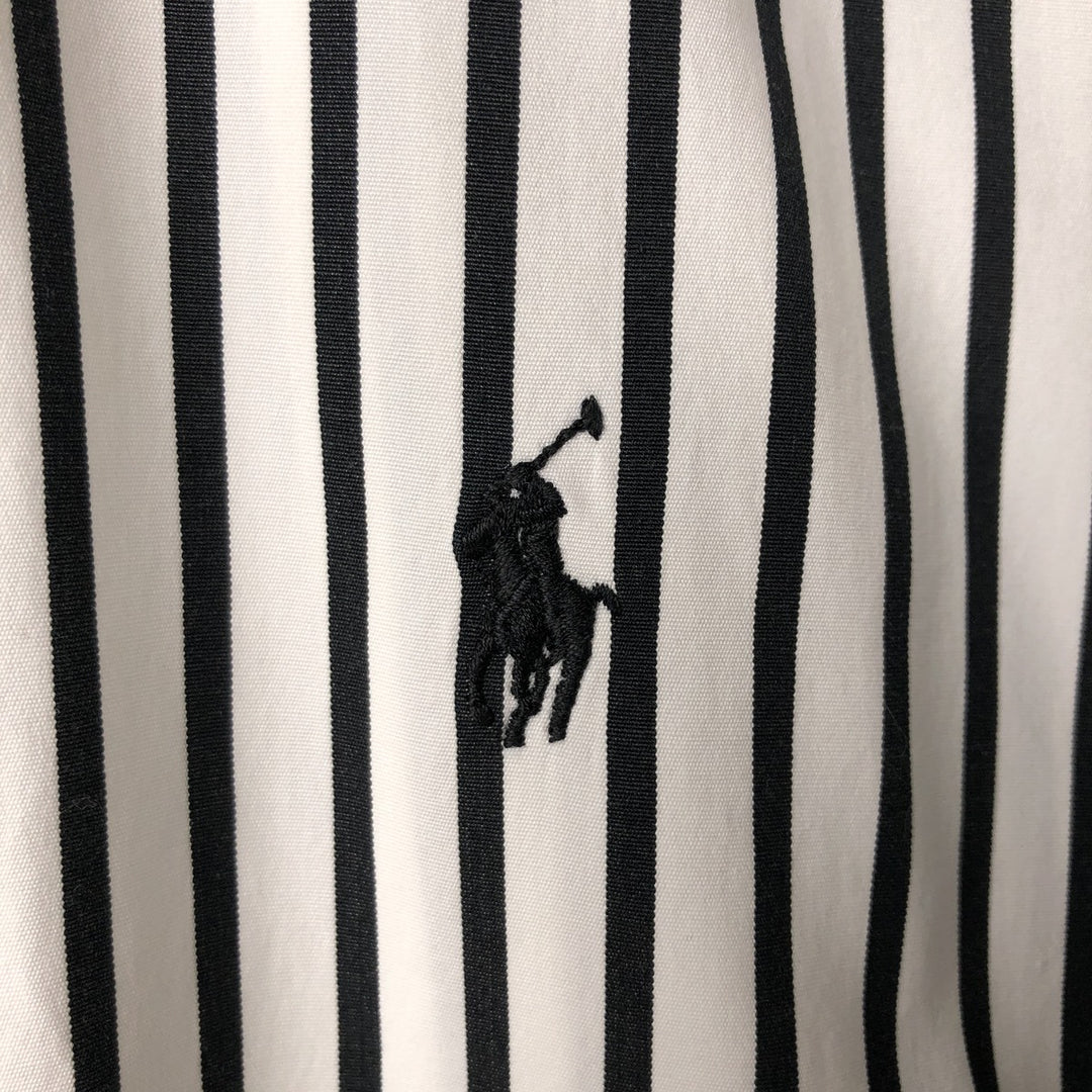Ralph Lauren Classic Fit Long Sleeve Button Down Striped Shirt Men's XL cotton white type Vintage Second Hand
