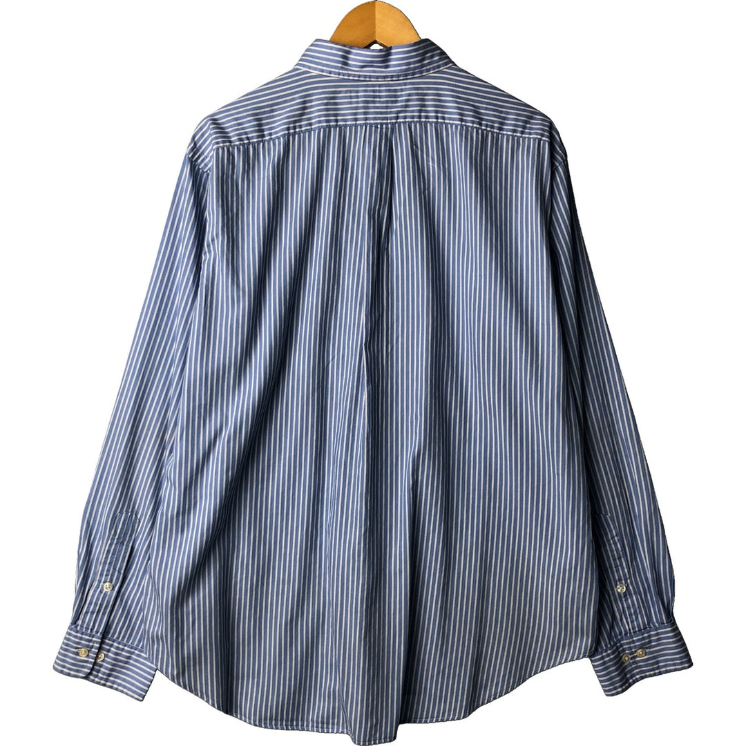 Ralph Lauren Classic Fit Long Sleeve Button Down Striped Shirt Men's XL cotton Blue type light blue Vintage Second Hand