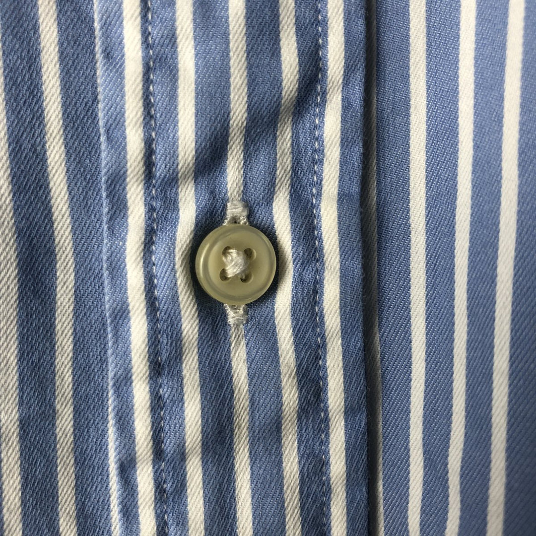 Ralph Lauren Classic Fit Long Sleeve Button Down Striped Shirt Men's XL cotton Blue type light blue Vintage Second Hand
