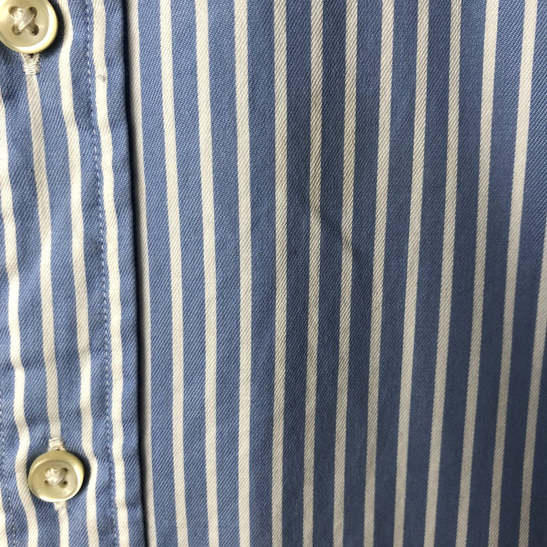 Ralph Lauren Classic Fit Long Sleeve Button Down Striped Shirt Men's XL cotton Blue type light blue Vintage Second Hand