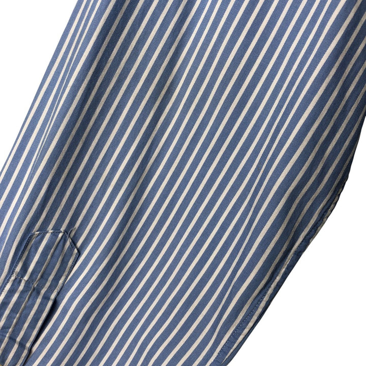Ralph Lauren Classic Fit Long Sleeve Button Down Striped Shirt Men's XL cotton Blue type light blue Vintage Second Hand