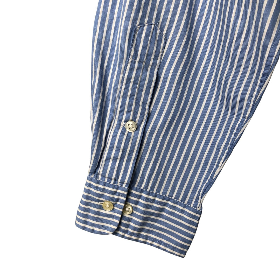 Ralph Lauren Classic Fit Long Sleeve Button Down Striped Shirt Men's XL cotton Blue type light blue Vintage Second Hand