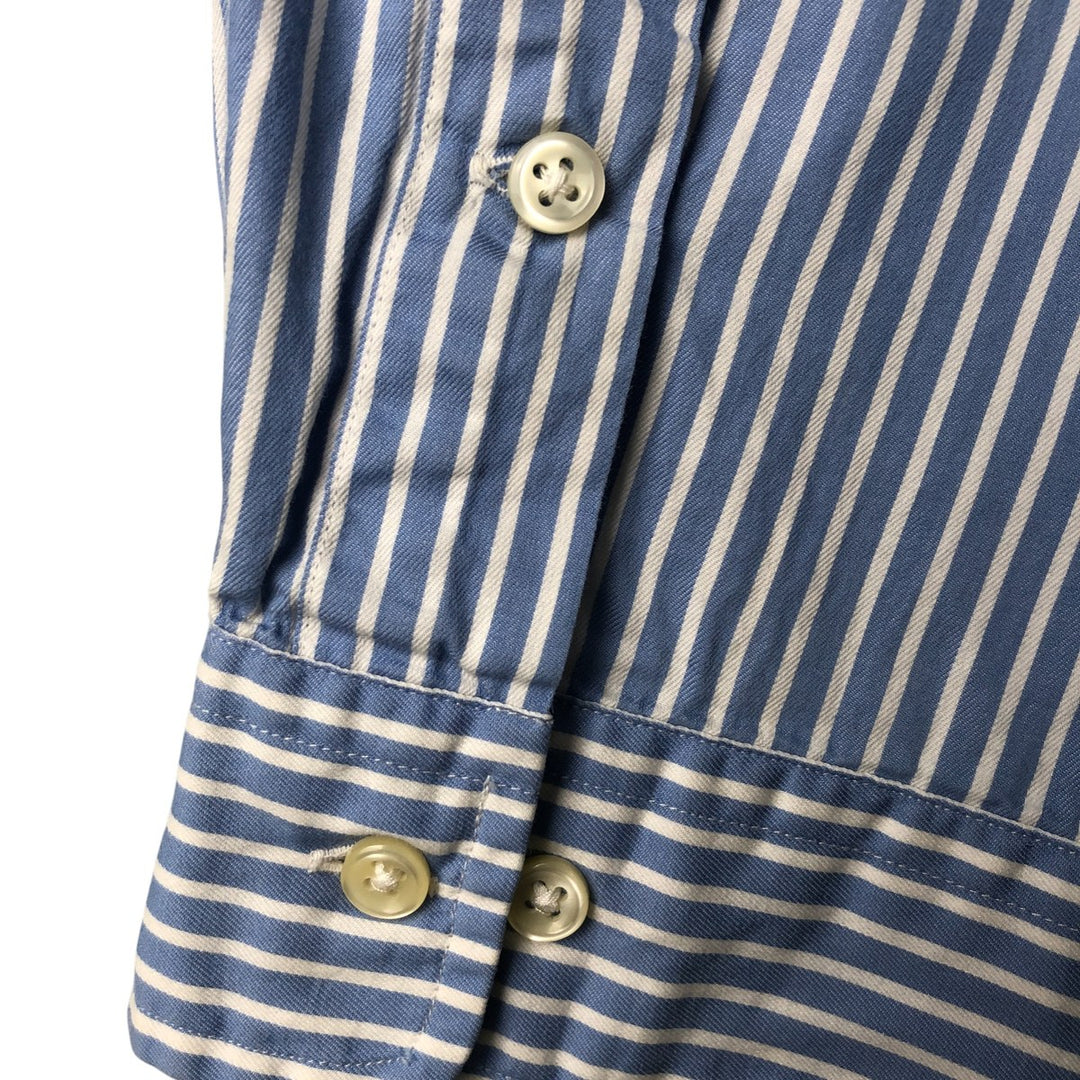 Ralph Lauren Classic Fit Long Sleeve Button Down Striped Shirt Men's XL cotton Blue type light blue Vintage Second Hand