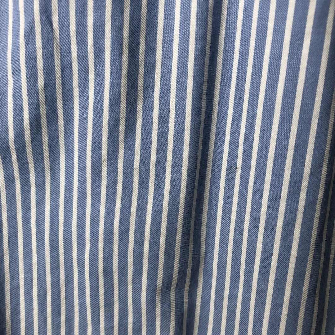 Ralph Lauren Classic Fit Long Sleeve Button Down Striped Shirt Men's XL cotton Blue type light blue Vintage Second Hand