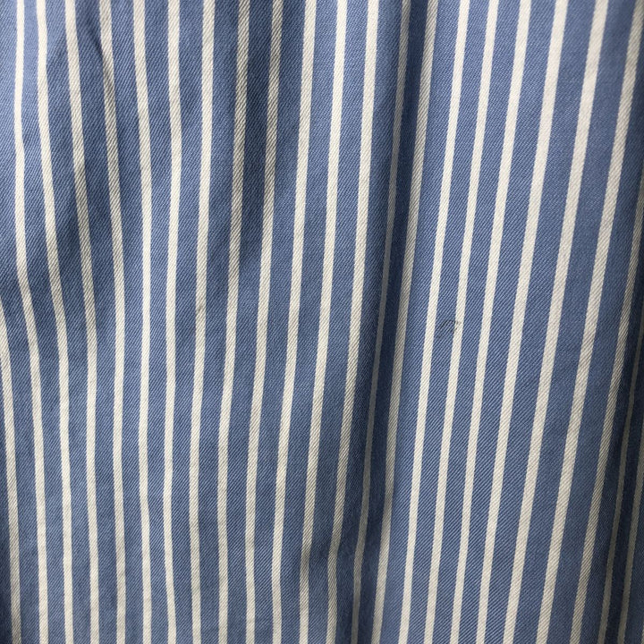 Ralph Lauren Classic Fit Long Sleeve Button Down Striped Shirt Men's XL cotton Blue type light blue Vintage Second Hand
