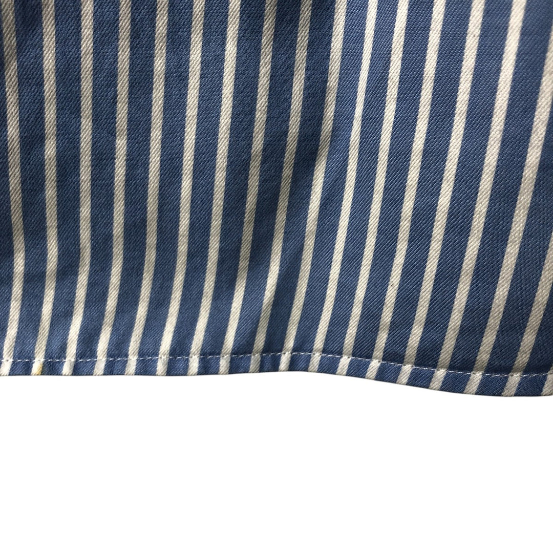 Ralph Lauren Classic Fit Long Sleeve Button Down Striped Shirt Men's XL cotton Blue type light blue Vintage Second Hand