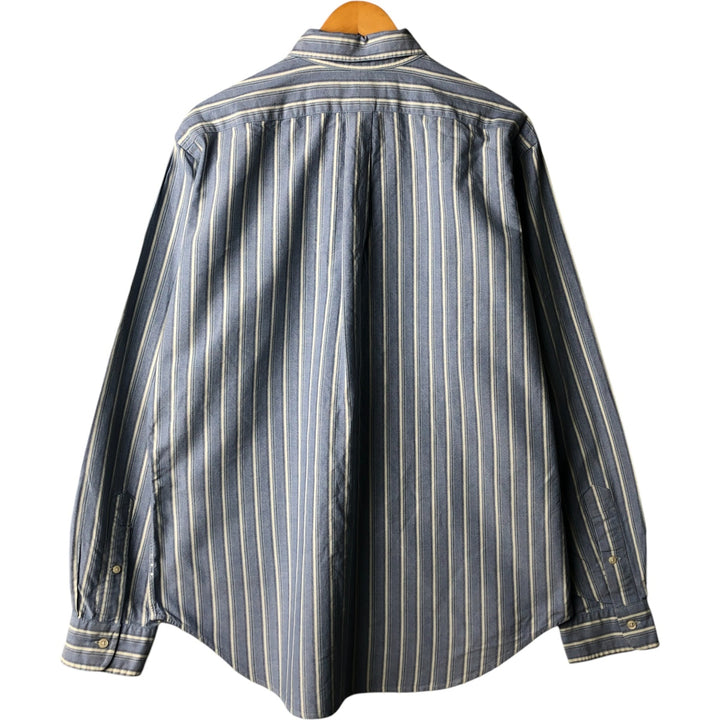 Ralph Lauren Classic Fit Long Sleeve Button Down Striped Shirt, Men's Size L cotton white type Vintage Second Hand
