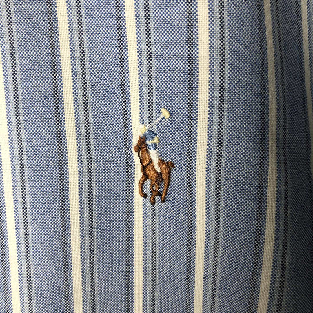 Ralph Lauren Classic Fit Long Sleeve Button Down Striped Shirt, Men's Size L cotton white type Vintage Second Hand