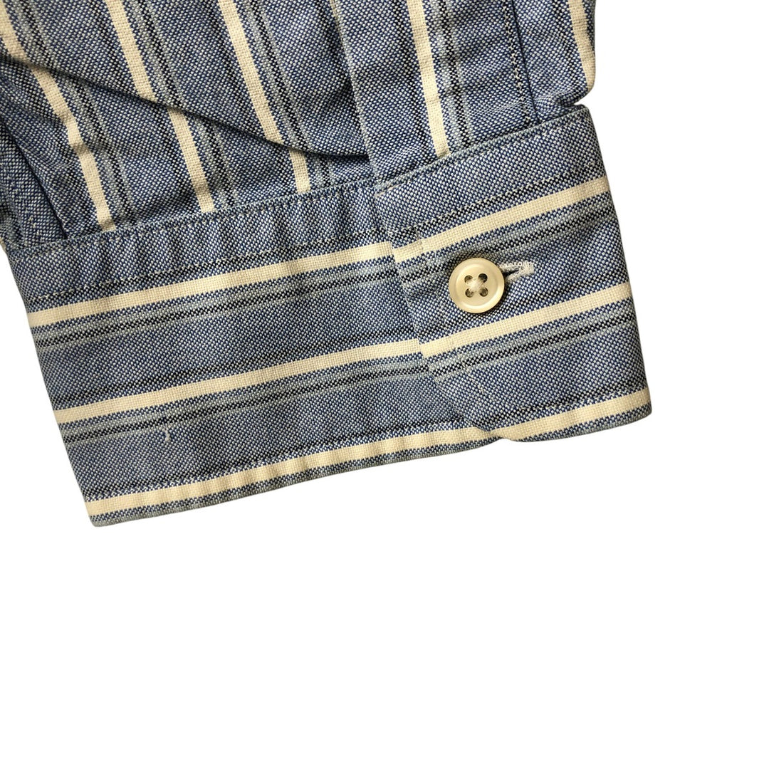 Ralph Lauren Classic Fit Long Sleeve Button Down Striped Shirt, Men's Size L cotton white type Vintage Second Hand