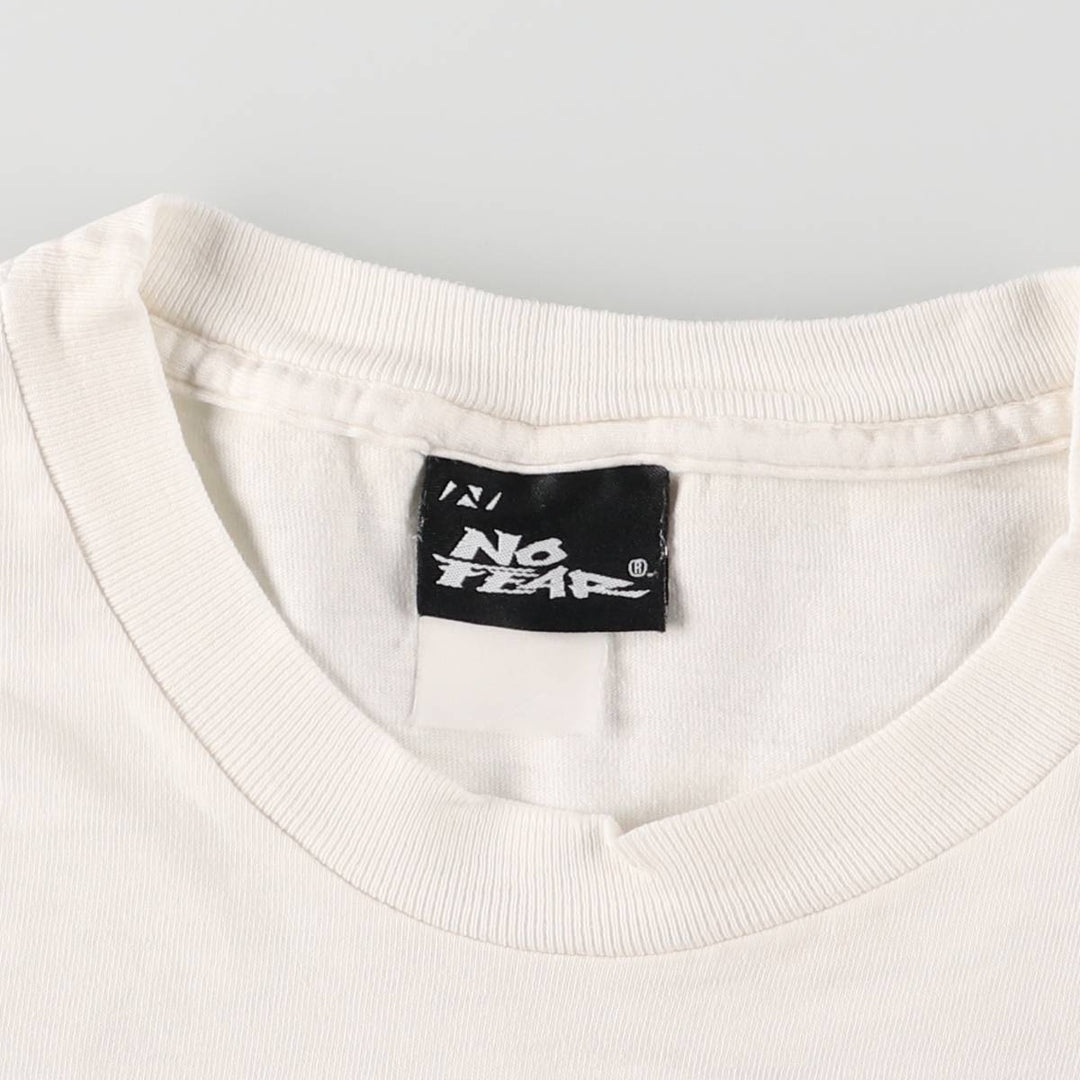 90'S No Fear Surf Skate T-shirt, Men's Size Medium unclear white type Vintage Second Hand