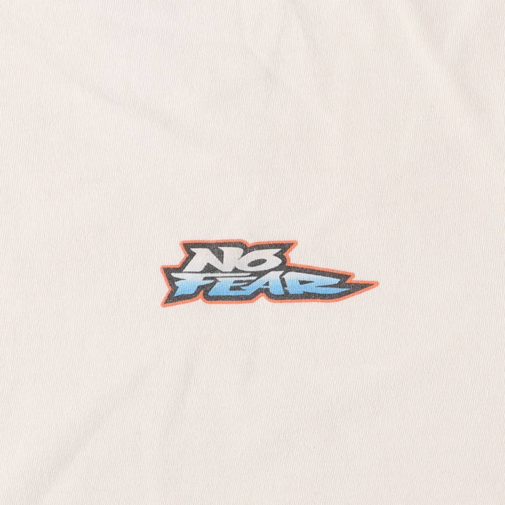 90'S No Fear Surf Skate T-shirt, Men's Size Medium unclear white type Vintage Second Hand