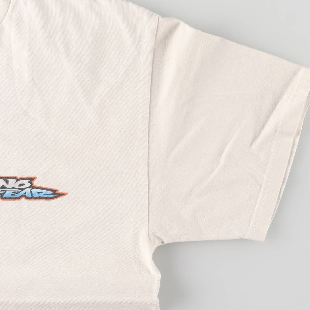 90'S No Fear Surf Skate T-shirt, Men's Size Medium unclear white type Vintage Second Hand