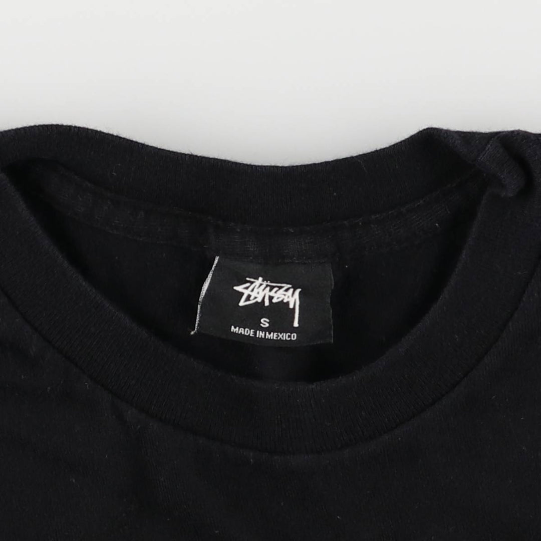 Stussy Fire Pattern Surf Skate T-Shirt, Men's Size Small cotton black type Vintage Second Hand