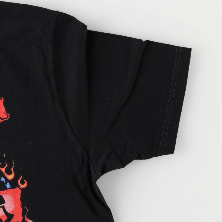 Stussy Fire Pattern Surf Skate T-Shirt, Men's Size Small cotton black type Vintage Second Hand