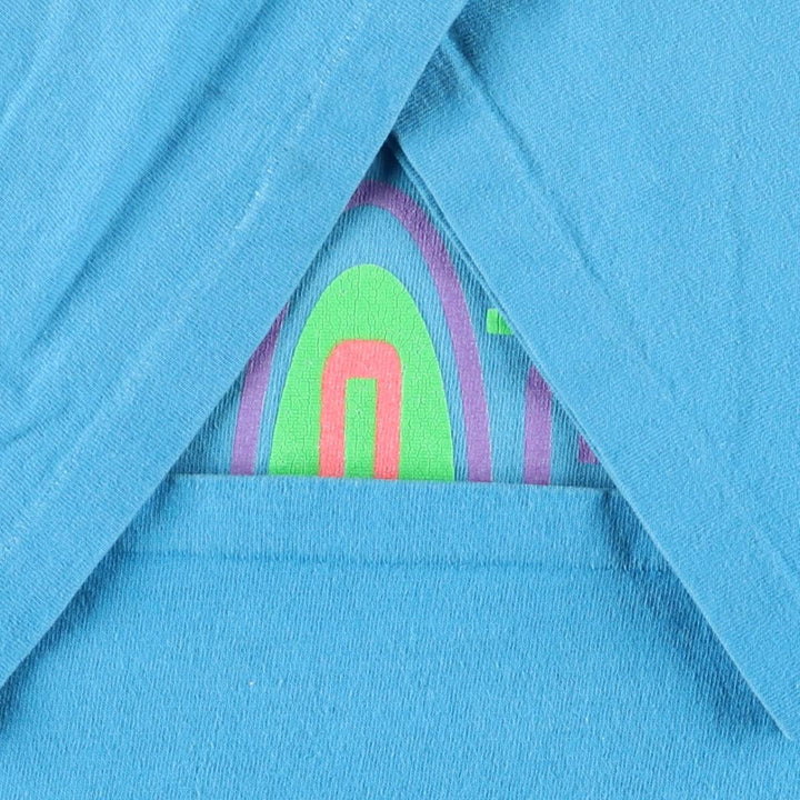 Vintage 90'S Ocean Pacific surf/skateboard t-shirt with silver tag, size M, men's unclear turquoise blue Vintage Second Hand
