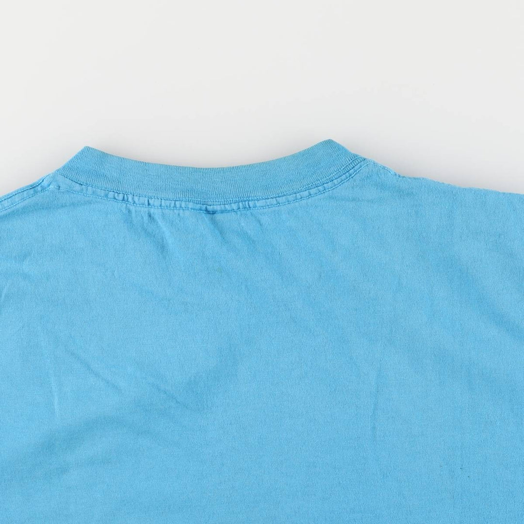 Vintage 90'S Ocean Pacific surf/skateboard t-shirt with silver tag, size M, men's unclear turquoise blue Vintage Second Hand