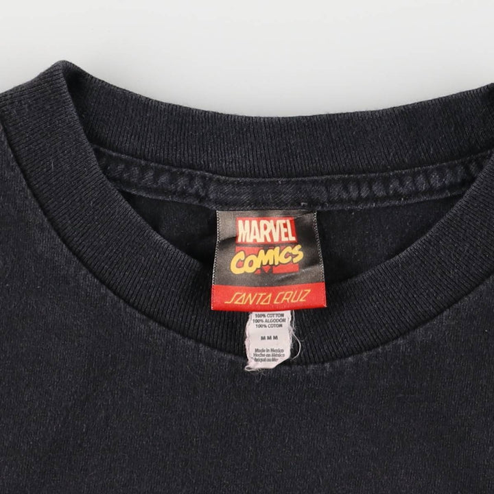 ALSTYLE SANTA CRUZ MARVEL Surf Skate T-Shirt, Men's Size Medium cotton black type Vintage Second Hand