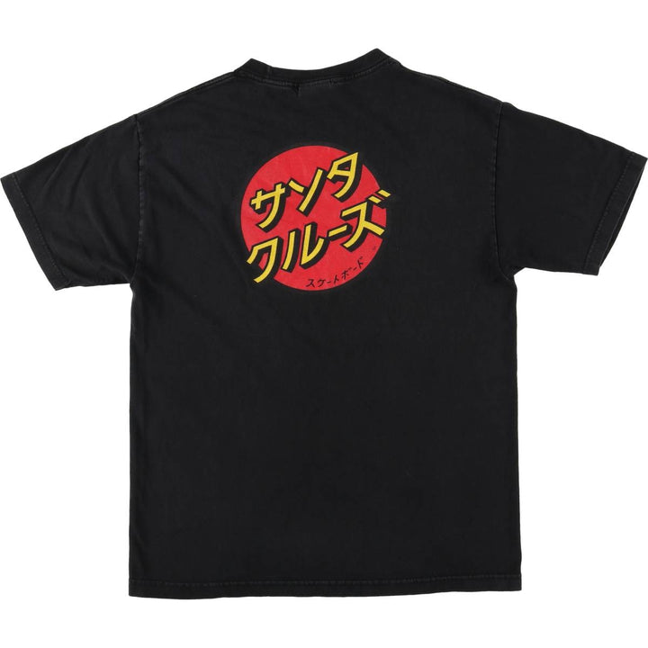 Vintage 2000'S NHS Santa Cruz surf and skateboard t-shirt, size M, men's unclear black type Vintage Second Hand