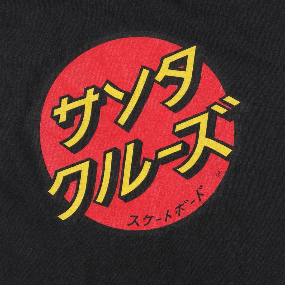 Vintage 2000'S NHS Santa Cruz surf and skateboard t-shirt, size M, men's unclear black type Vintage Second Hand